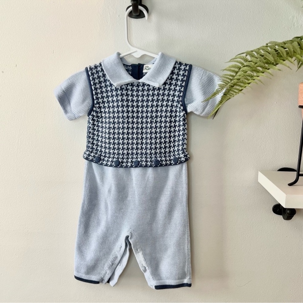 Renattoni baby boy collar outfit perfect condition size 9 months